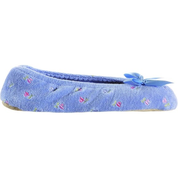 Embroidered Women's Ballerina Slippers - Soft Foam Insoles for All-Day Wear - Picture 1 of 8